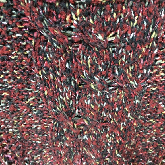 Buffalo David Bitton Red Open Knit Sweater w/ Subtle Sparkle - Picture 16 of 16